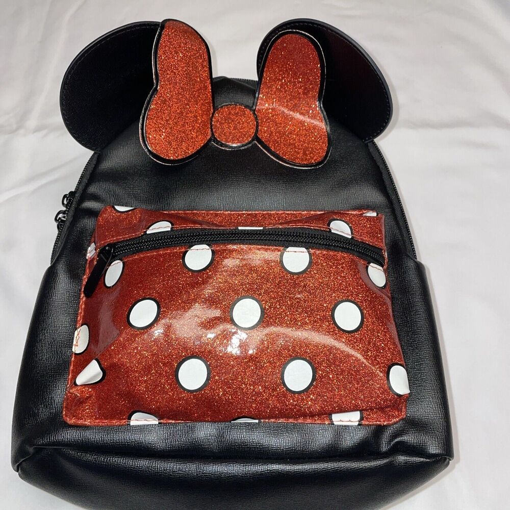 Disney Minnie Mouse Backpack Brand New With Tags Red Polka Dots Bow Travel